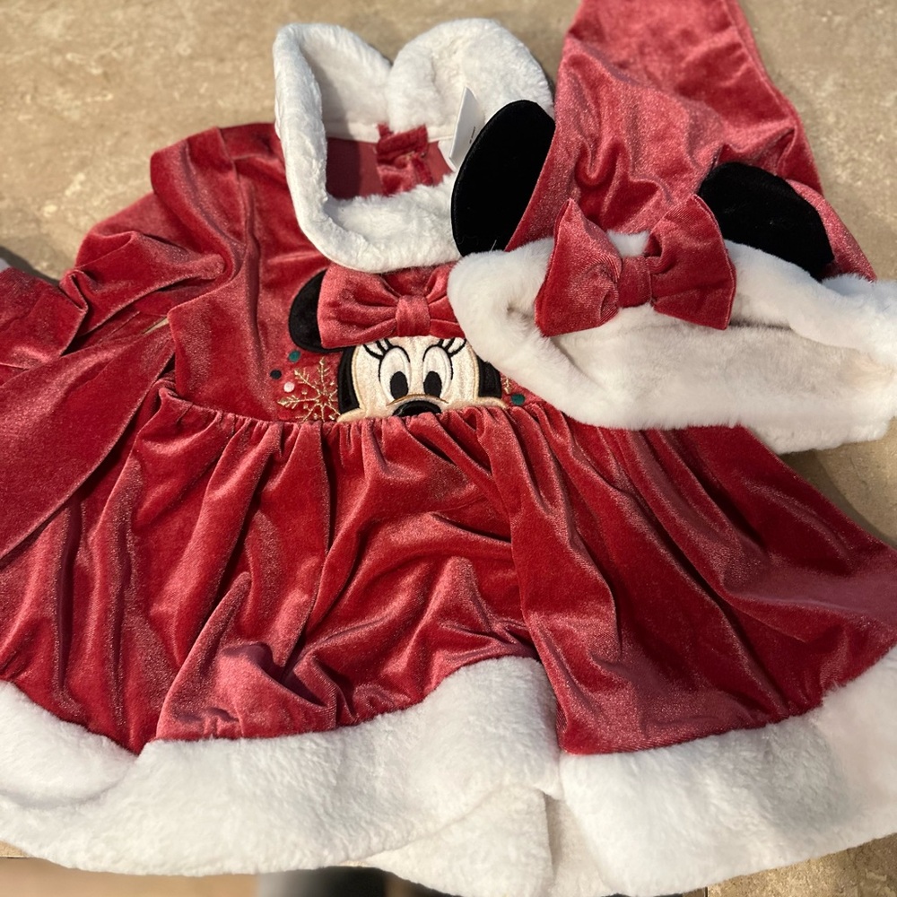 Disney Red Velvet Dress with Ears